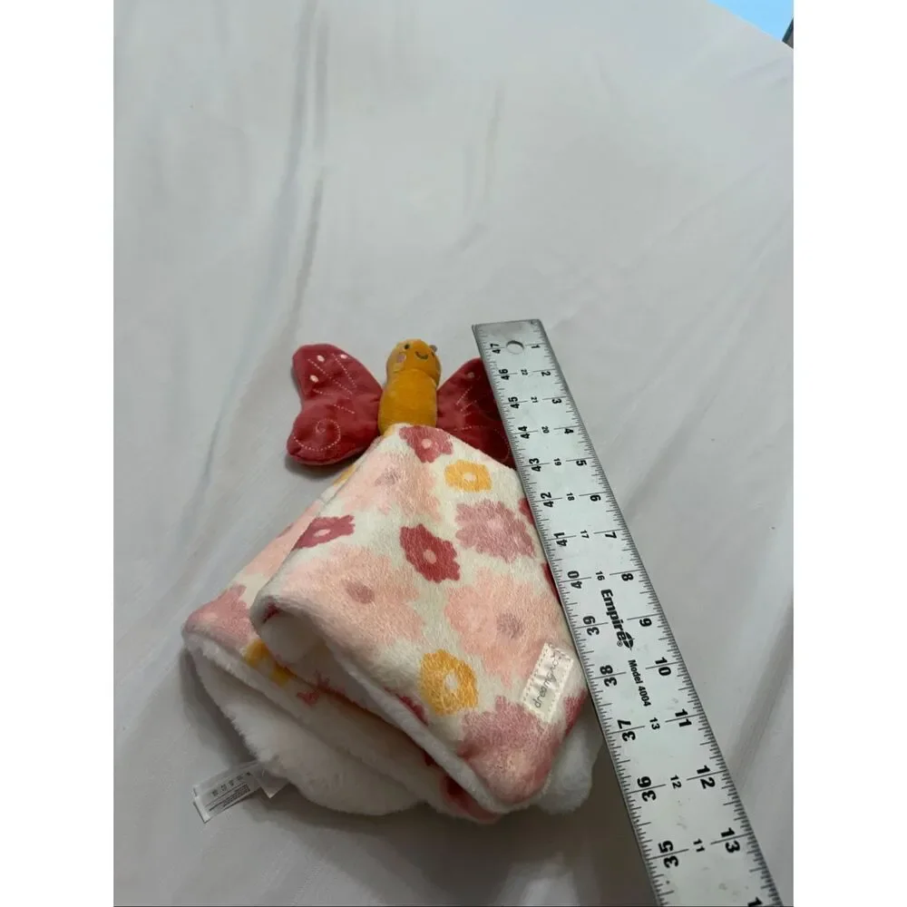 Butterfly Plush Baby Security Blanket Floral Buddy Blankie Soft Dream Gro